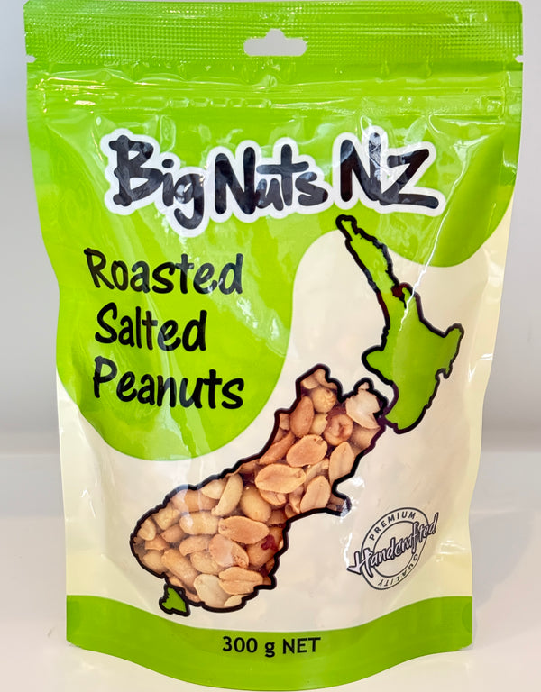 Roasted Salted Peanuts 300 g - BigNutsNZ