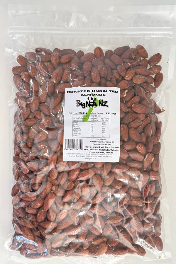 Roasted Unsalted Almonds 1 KG